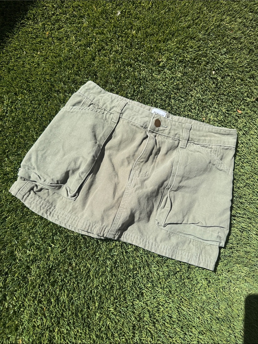 Princess Polly Casual Olive Green Women's Cargo Mini Skirt size 2